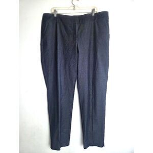 Chico's Grey Straight Leg Mid Rise Denim Trouser Pants size 3.5T/US 18 Tall